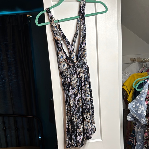 Free People Floral Black Dress - Picture 1 of 1